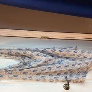 Blue and White Floral Volkswagen Infinity Scarf